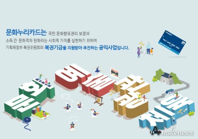 문화누리카드 연간 지원금 10만 원에서 11만 원으로 상향