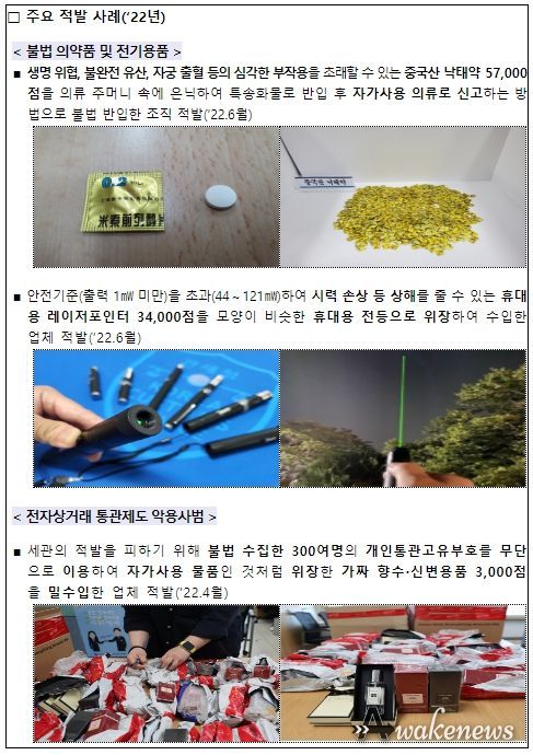 국민안전위해 및 전자상거래 악용 사범 적발사례