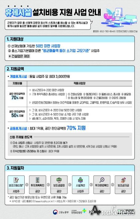 휴게시설 설치비용 지원사업