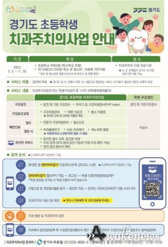 2023년 초등학생 치과주치의사업 포스터