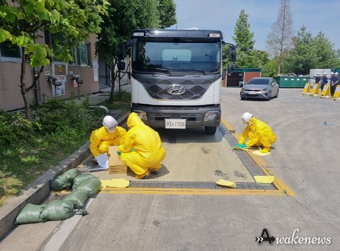 안전불감증 해소…파주시, 공공폐수처리위험 모의훈련