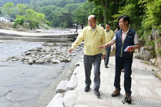 동두천시장, 우기철 대비 자연발생유원지 안전점검 나서