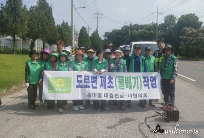 대월면새마을남녀협의회 도로변 풀베기 및 환경정화활동