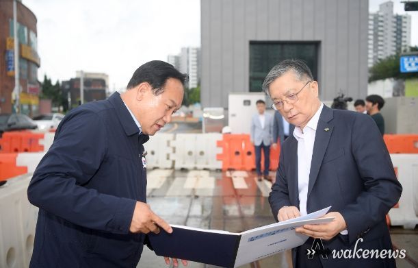 이권재 오산시장, LH 이한준 사장 현장 시찰