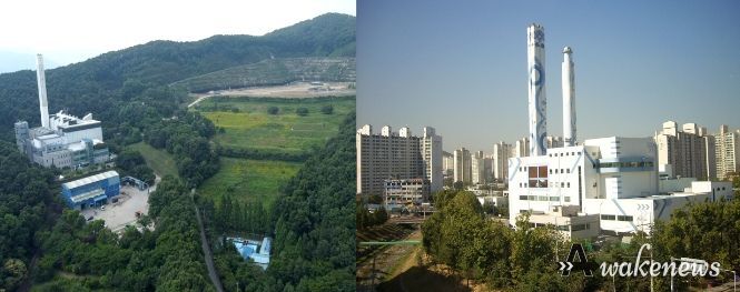 용인특례시가 기존의 처인구 포곡읍 금어리 용인환경센터(사진 왼쪽)와 수지구 풍덕천동 수지환경센터(오른쪽)에 이어 새 소각시설 건립에 나선다