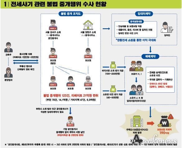 전세사기 관련 불법 중개행위 수사현황