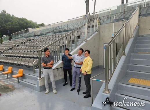 김병수 김포시장, 호우피해 체육시설 긴급 점검