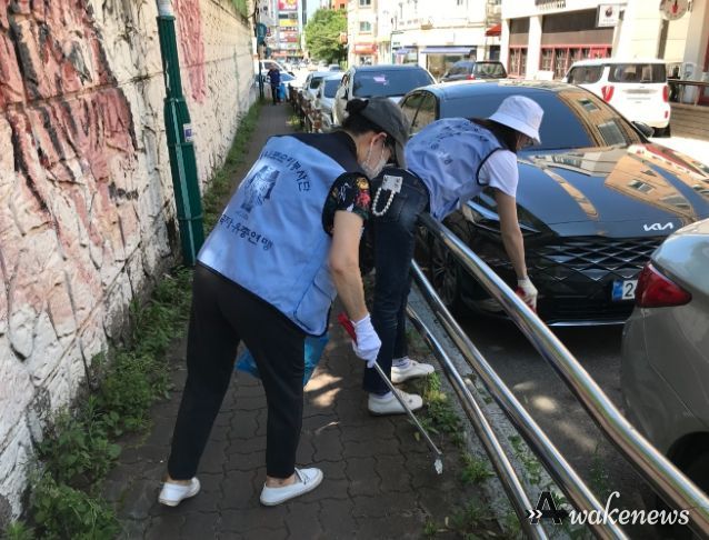 한국자유총연맹 남양주시지부 호평동분회, 사가연 문화거리 환경 정비 실시