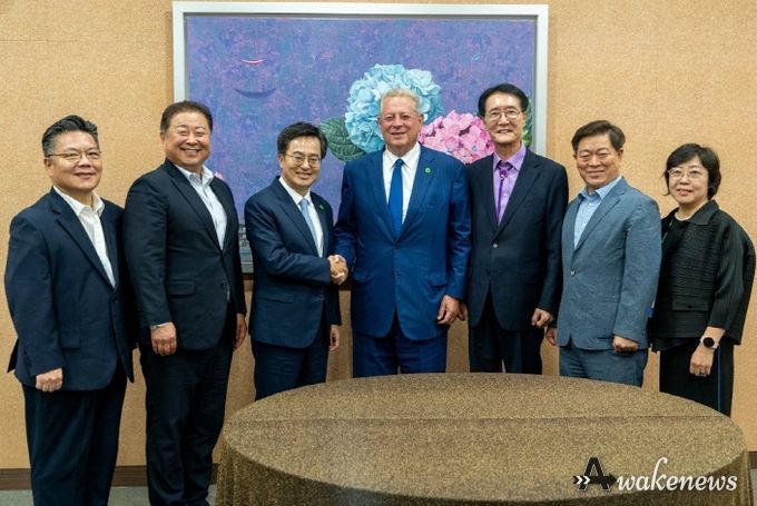 김경일 파주시장, 앨 고어 전 미국 부통령 간담회 참석