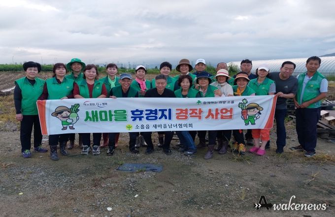 포천시 소흘읍 새마을남녀지도자회, 휴경지 경작사업 무·배추 심기 완료