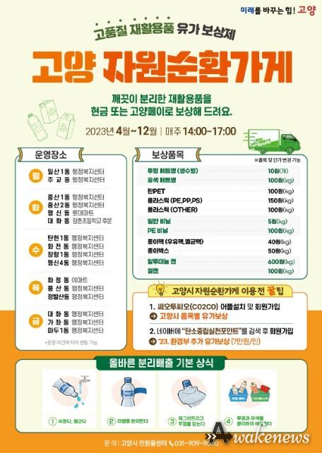 자원순환가게 안내 포스터