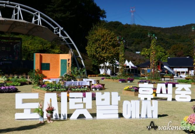 지난해 열린 도시농업 체험행사장의 모습