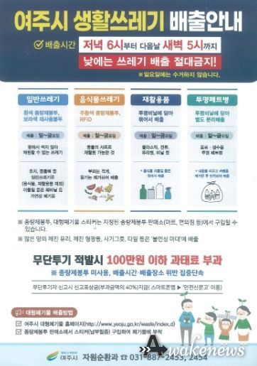 여주시, 생활 쓰레기 불법행위 야간단속 실시