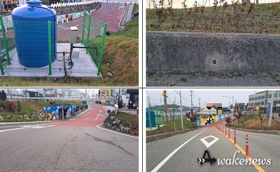 김포장기아울렛 굴다리 경사로 설치 전경