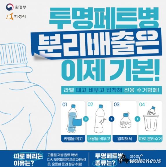 화성시, ‘투명페트병 따로 모아 캠페인’운영