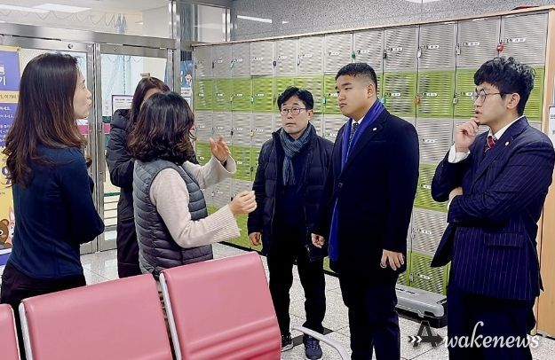 현장방문 시설물 점검하는 김태흥‧박현호‧한채훈 의원