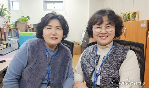 왼쪽 이선옥간호사, 오른쪽 황혜성간호사