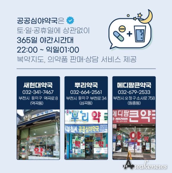 공공심야약국 운영 안내문