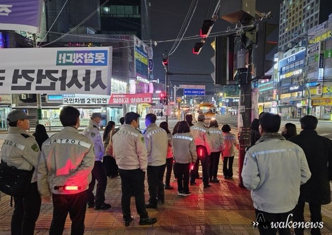 파주자율방범연합대, 금촌 일대 범죄 취약지역 순찰…치안 유지 앞장