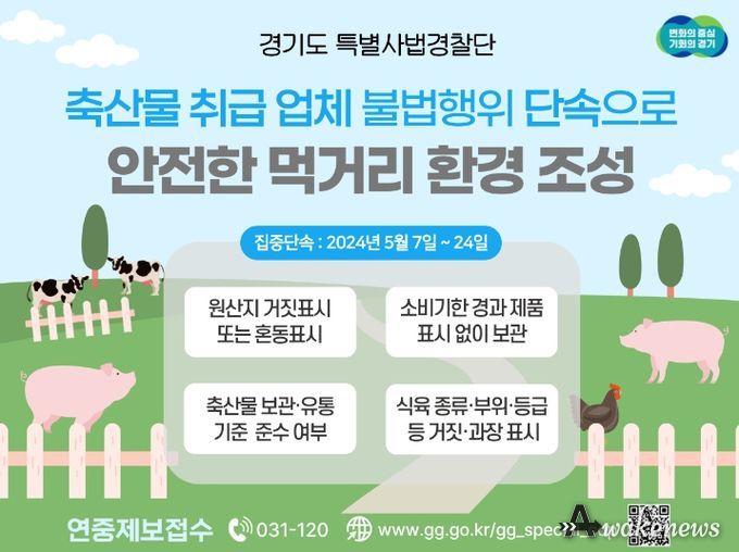 축산물 취급 업체 불법행위 단속