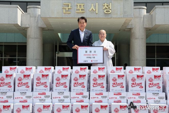 군포 불광사 ‘부처님 오신 날’ 맞아 취약 청소년 가구에 라면 200박스 후원