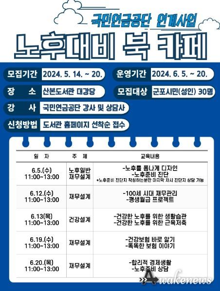 군포시 산본도서관, 국민연금공단과 노후준비 아카데미 운영