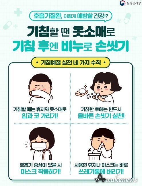 기침예절 안내문