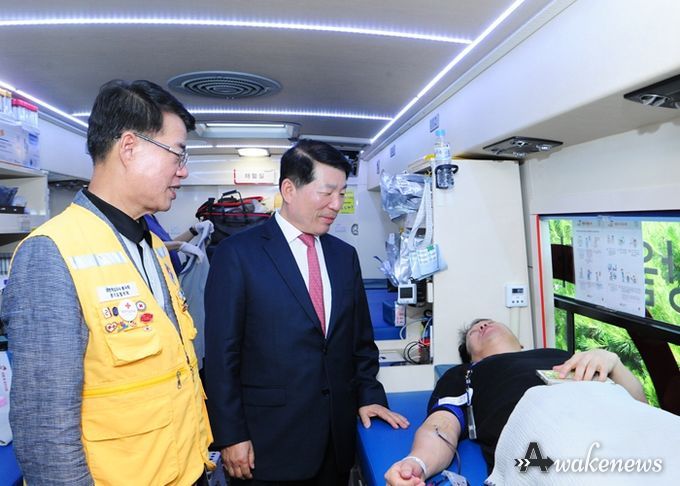 2024년 공직자와 시민이 함께하는 행복나눔 헌혈 행사 현장.