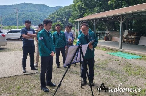 홍지선 남양주시 부시장, 호우 대비 현장 점검 실시