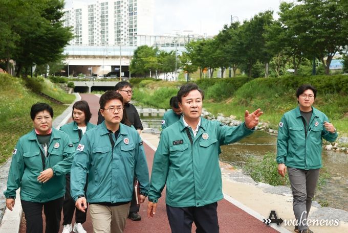 김성제 의왕시장, 집중호우 대비 현장점검 나서