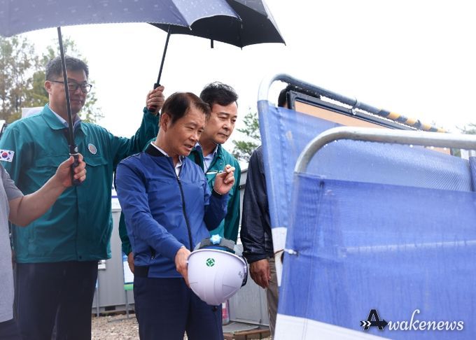 김성제 의왕시장, 집중호우 대비 건설 현장 안전점검