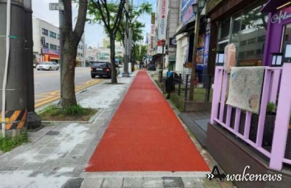 상갈동 보행환경 개선공사 후