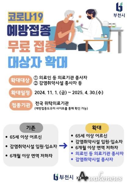코로나19 예방접종 대상자 확대 포스터