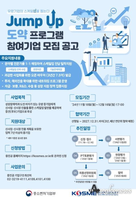 도약(Jump-Up) 프로그램 참여기업 모집공고문