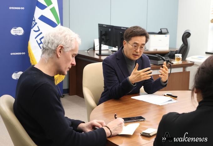 김동연 지사, 프랑스 르몽드지와 긴급인터뷰