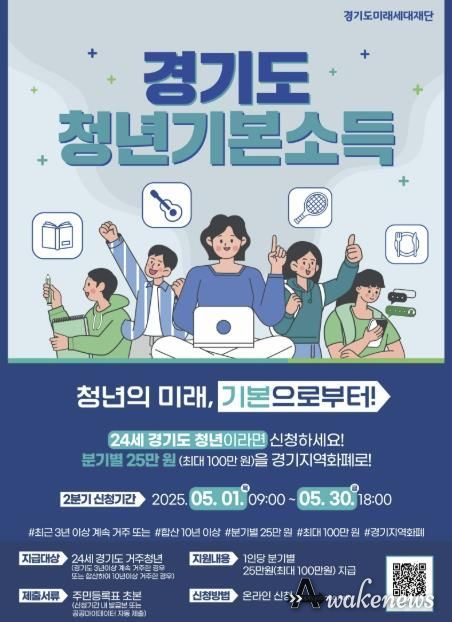 의왕시, 2025년 2분기 경기도 청년기본소득 접수 실시