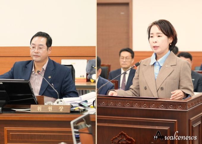 왼쪽부터 : 한근수 위원장, 정현미 의원