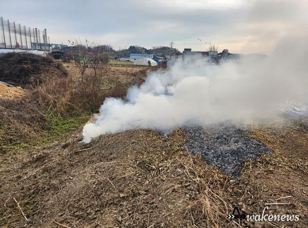파주시, 운정신도시 외곽 불법소각 야간단속 실시