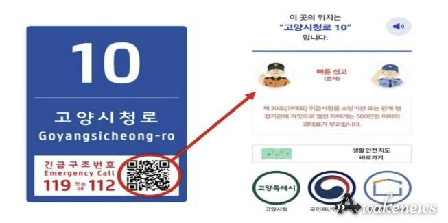 스마트 기초번호판(예시)