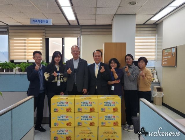 양주시 드림스타트팀, 국민건강보험공단 양주지사서 ‘하늘반창고 육아용품 상자’ 지원받아 취약계층 전달