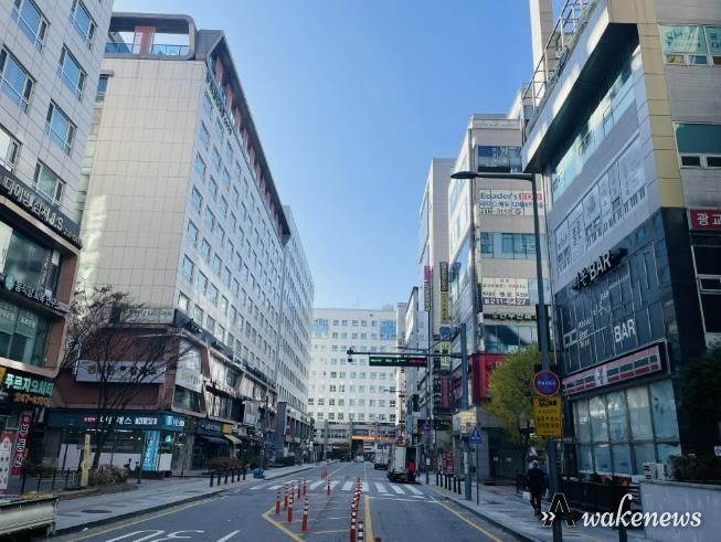 광교상현역 온누리 골목형상점가 전경