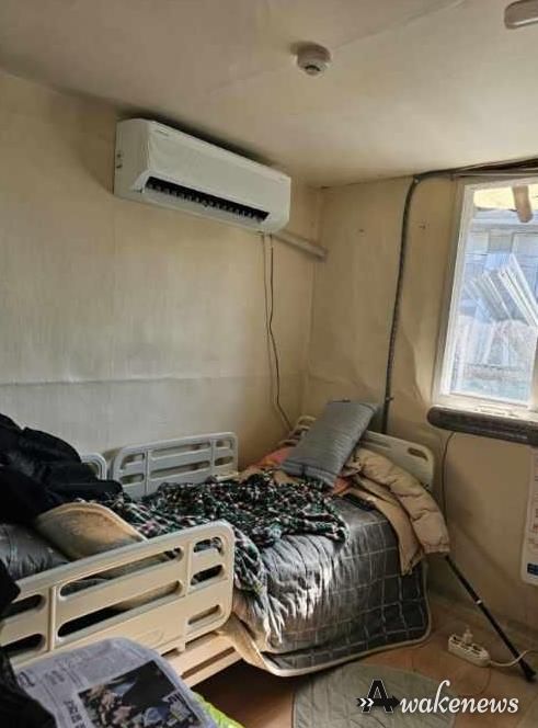 건강관리 취약계층 가구에 설치된 한파 대비 냉난방기