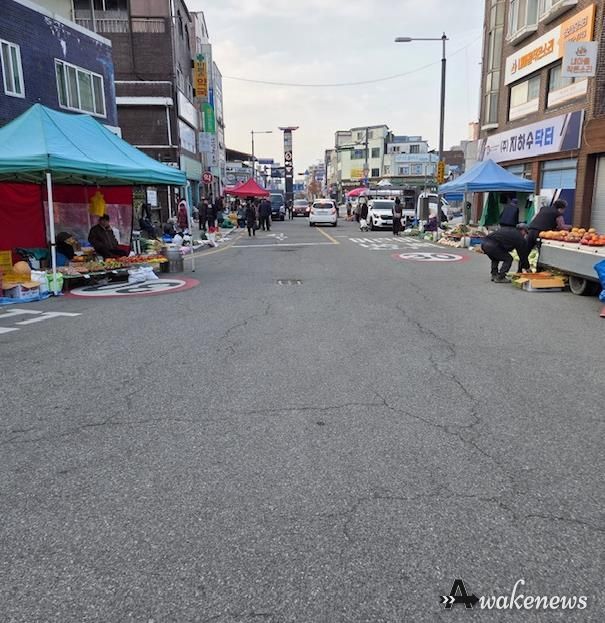 안성오일장 보행안전을 위해 노점 구획 정비에 나선다