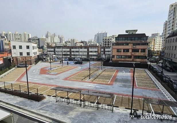 친환경 주차장으로 조성된 향동 제1공영주차장