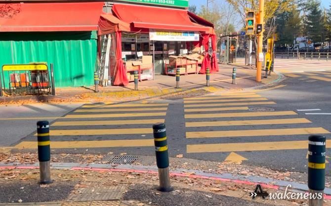 바닥형 보행신호등 점검사진_신호불일치