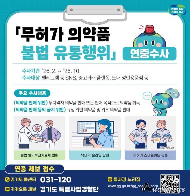 무허가 의약품 불법 유통행위 연중수사