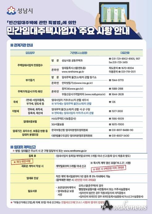 민간임대주택사업자 안내문(전면).