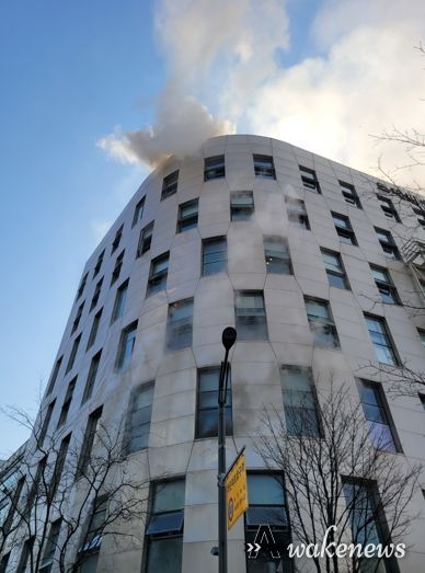 28일 화재 발생한 분당구 백현동 건물 모습