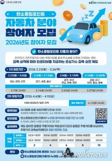 과천시, ‘자동차 탄소중립포인트제’ 참여자 추가 모집