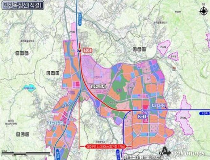 양주시,‘덕정옥정선, 제2차 경기도 도시철도망 구축계획’국토교통부 승인